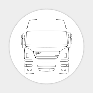 Classic ERF ECX lorry black outline graphic Magnet